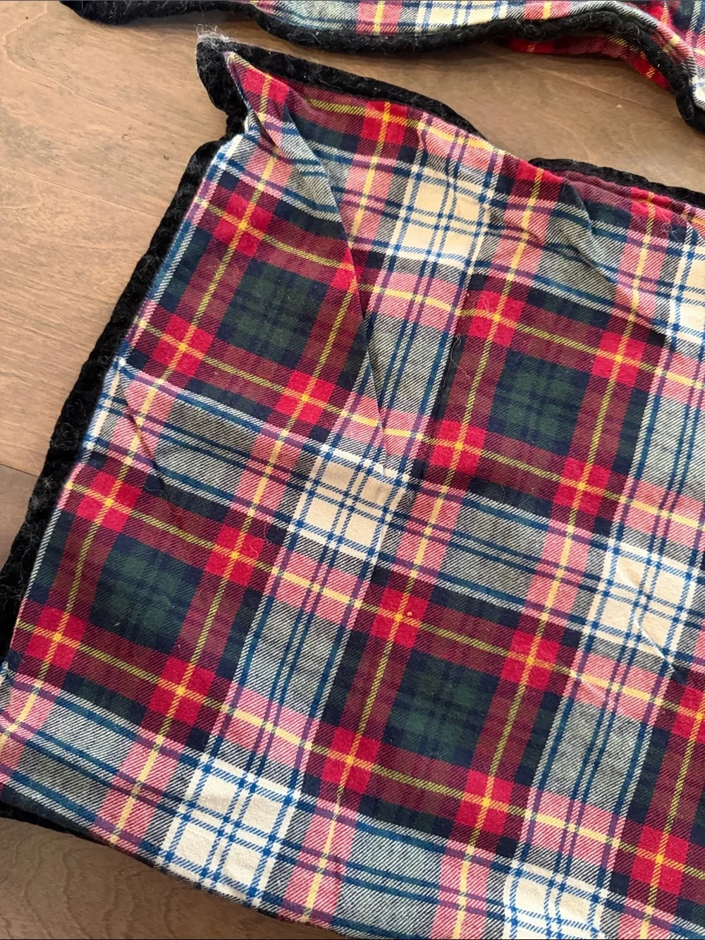 Ralph Lauren Plaid Flannel Pillow Covers in Red and Green - Set of 3